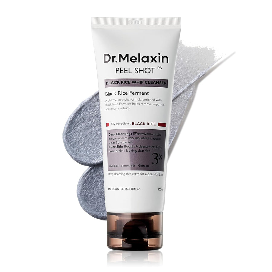 Dr. Melaxin | Peel Shot Black Rice Mochi Whip Cleanser - skin28