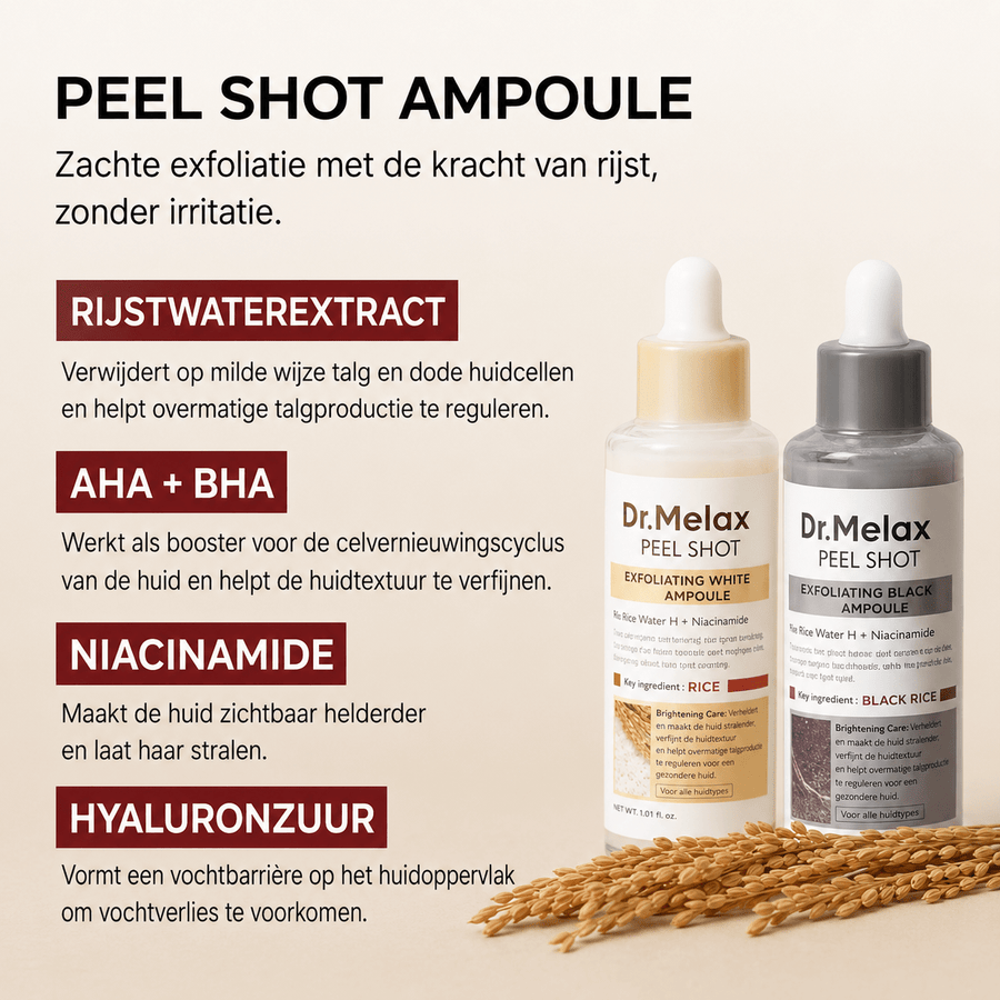 Dr. Melaxin Peel Shot Glow Rice Ampoule Duo - skin28