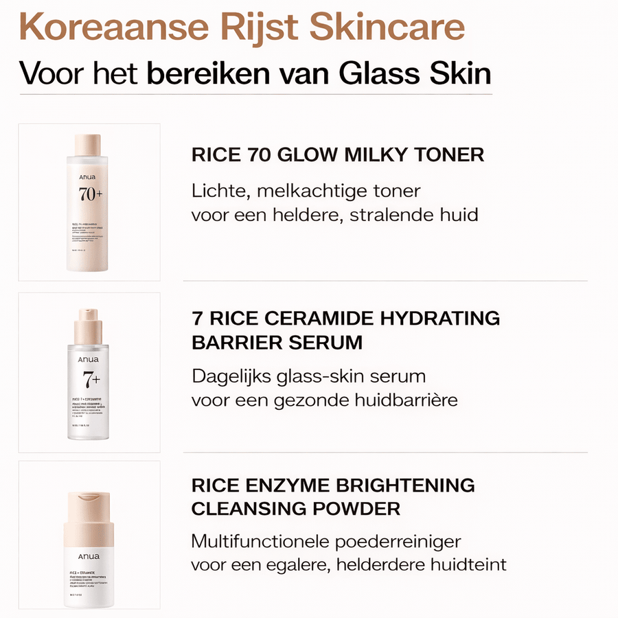 Anua Rice Trio Set : Rice Cleansing Powder & Milky Toner & Hydrating Serum - skin28