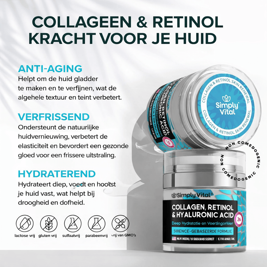 Anti-Aging Face Moisturizer with Retinol, Collagen & Hyaluronic Acid - skin28