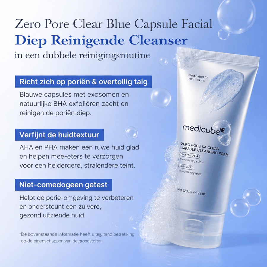 Medicube | Zero Pore Clear Blue Capsule Facial Deep Cleanser - skin28