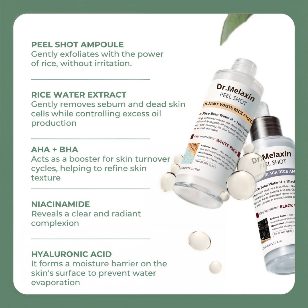 Dr. Melaxin Peel Shot Glow Rice Ampoule Duo